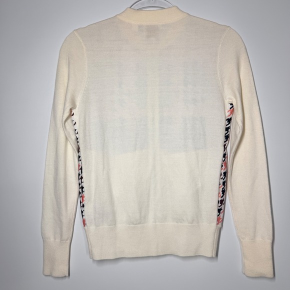 Ted Baker London Houndstooth Zip Front Knit Bomber Cardigan US XS (Ted Baker 0) - Picture 8 of 9